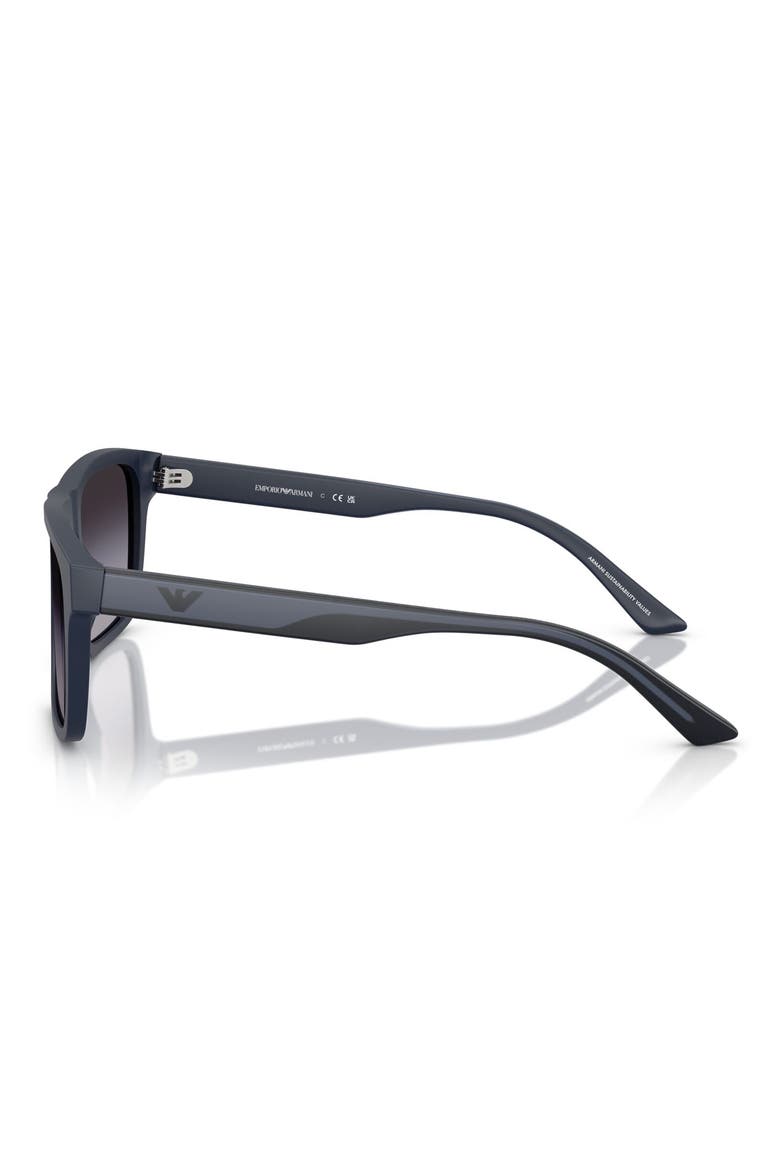 57mm Gradient Square Sunglasses, Alternate, color, MATTE BLUE / GREY GRADIENT