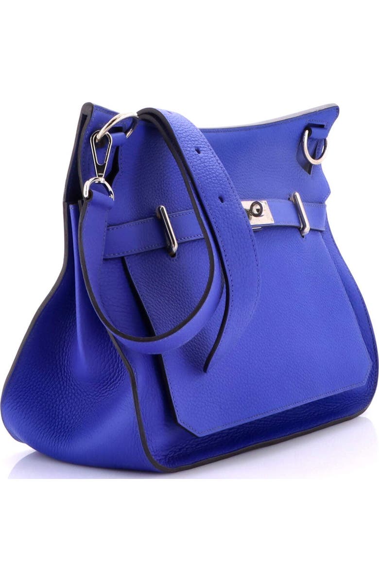 Pre-Owned Hermes Jypsiere Bag Clemence 34, Alternate, color, Bleu Electrique