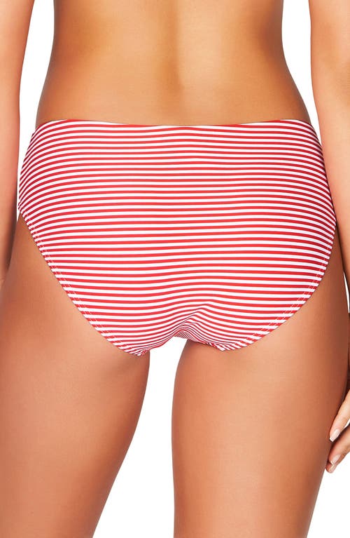 Sea Level Sorrento Stripe Bikini Bottoms In Red
