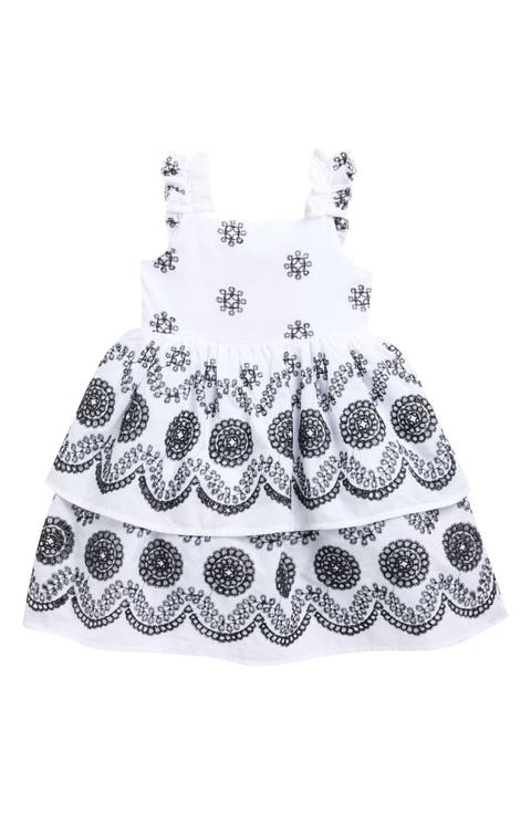 Kids' Tiered Embroidered Eyelet Sundress (Toddler & Little Kid)
