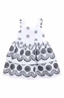 BLUEBERRY Kids' Tiered Embroidered Eyelet Sundress