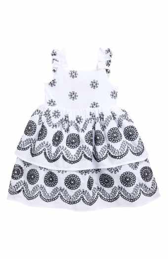 BLUEBERRY Kids' Tiered Embroidered Eyelet Sundress