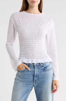 Bradly Shirred Crewneck Top
