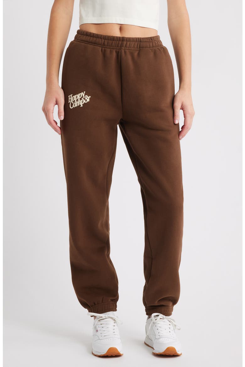 Puff Series Core Logo Cotton Blend Joggers, Main, color, CHESTNUT BROWN