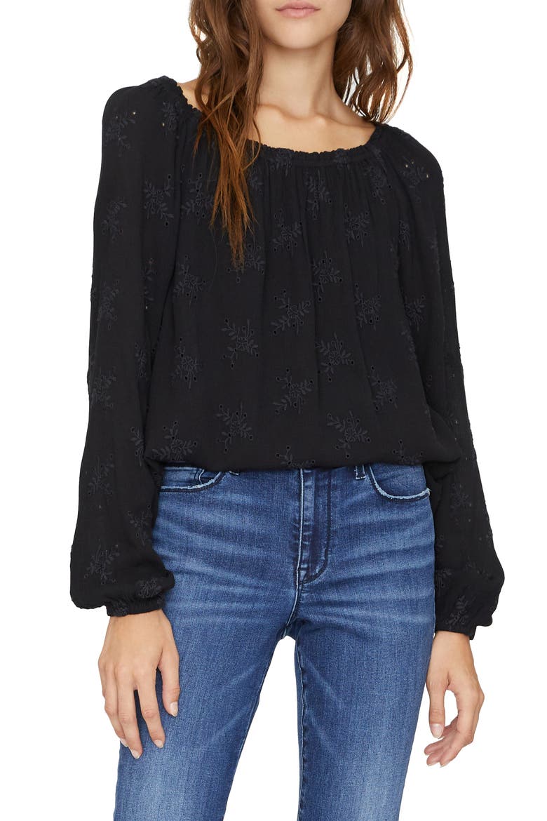Brisbane Scoop Neck Top, Alternate, color, BLACK