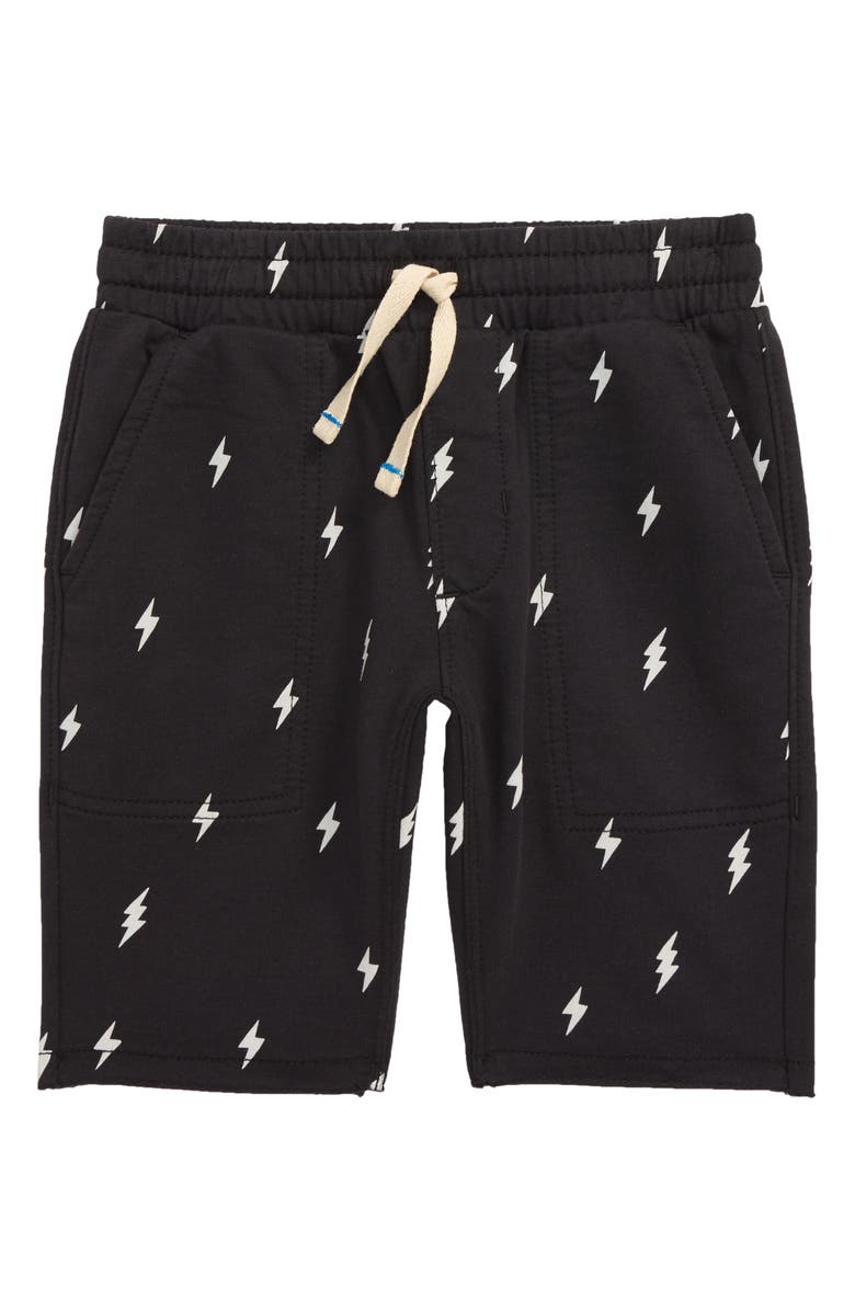 Tea Collection Printed Knit Gym Shorts, Main, color, 