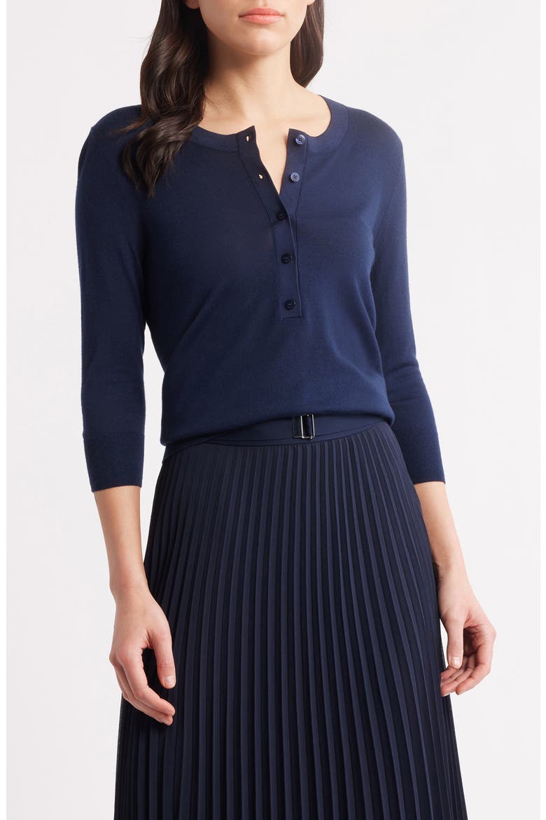 Filbure Wool Henley Top, Main, color, DK BU