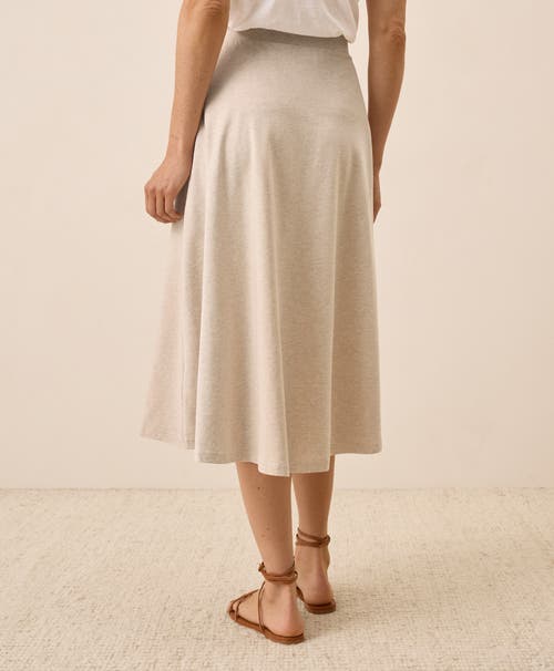Pact Fit & Flare Midi Skirt In Neutral