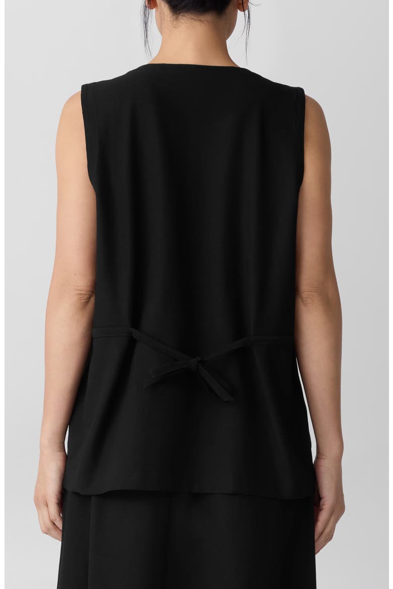 Back Tie Vest, Alternate, color, BLACK