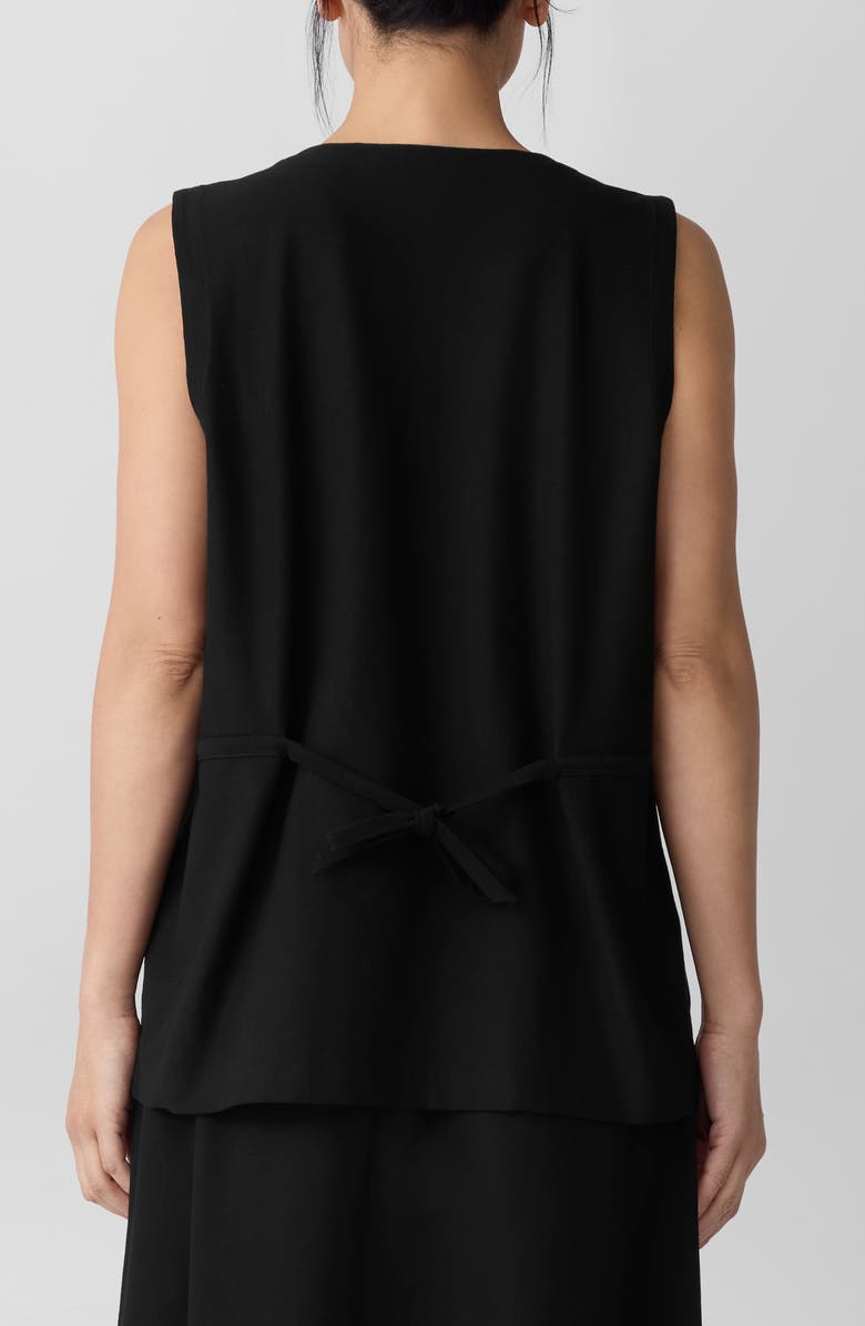 Eileen Fisher Back Tie Vest, Alternate, color, Black