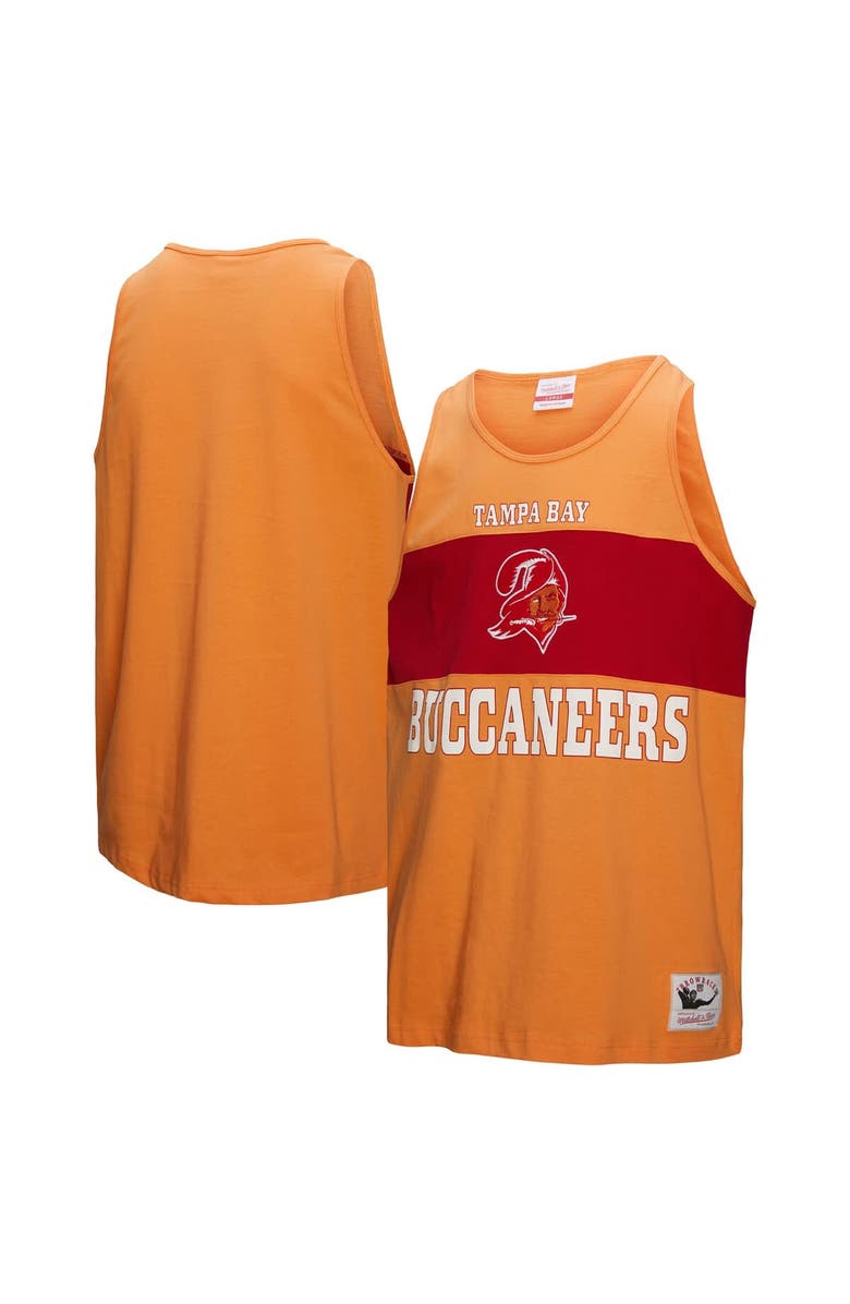 Mitchell & Ness Men's Mitchell & Ness Orange Tampa Bay Buccaneers Retro Colorblock Tank Top, Alternate, color, Orange