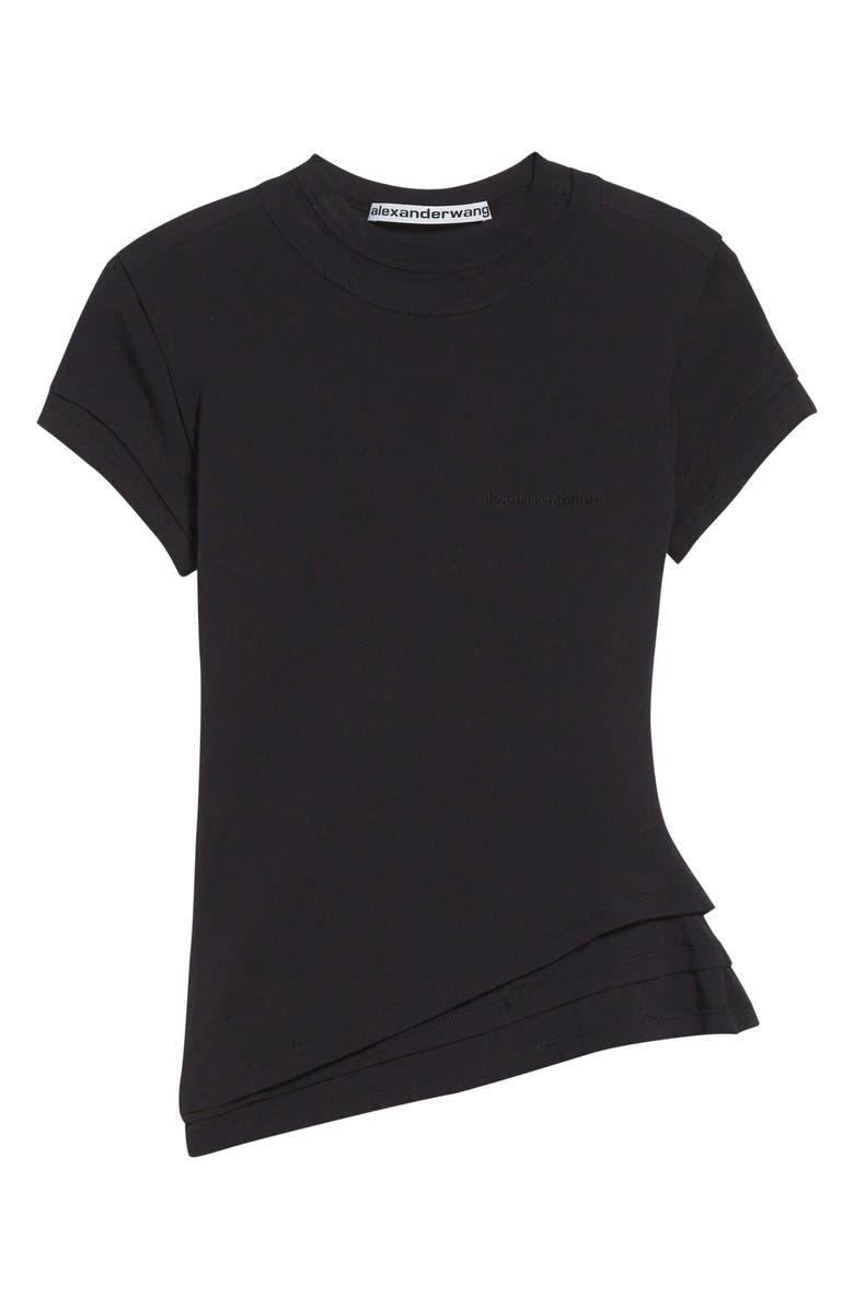 Alexander Wang Layered T-Shirt, Alternate, color, Black