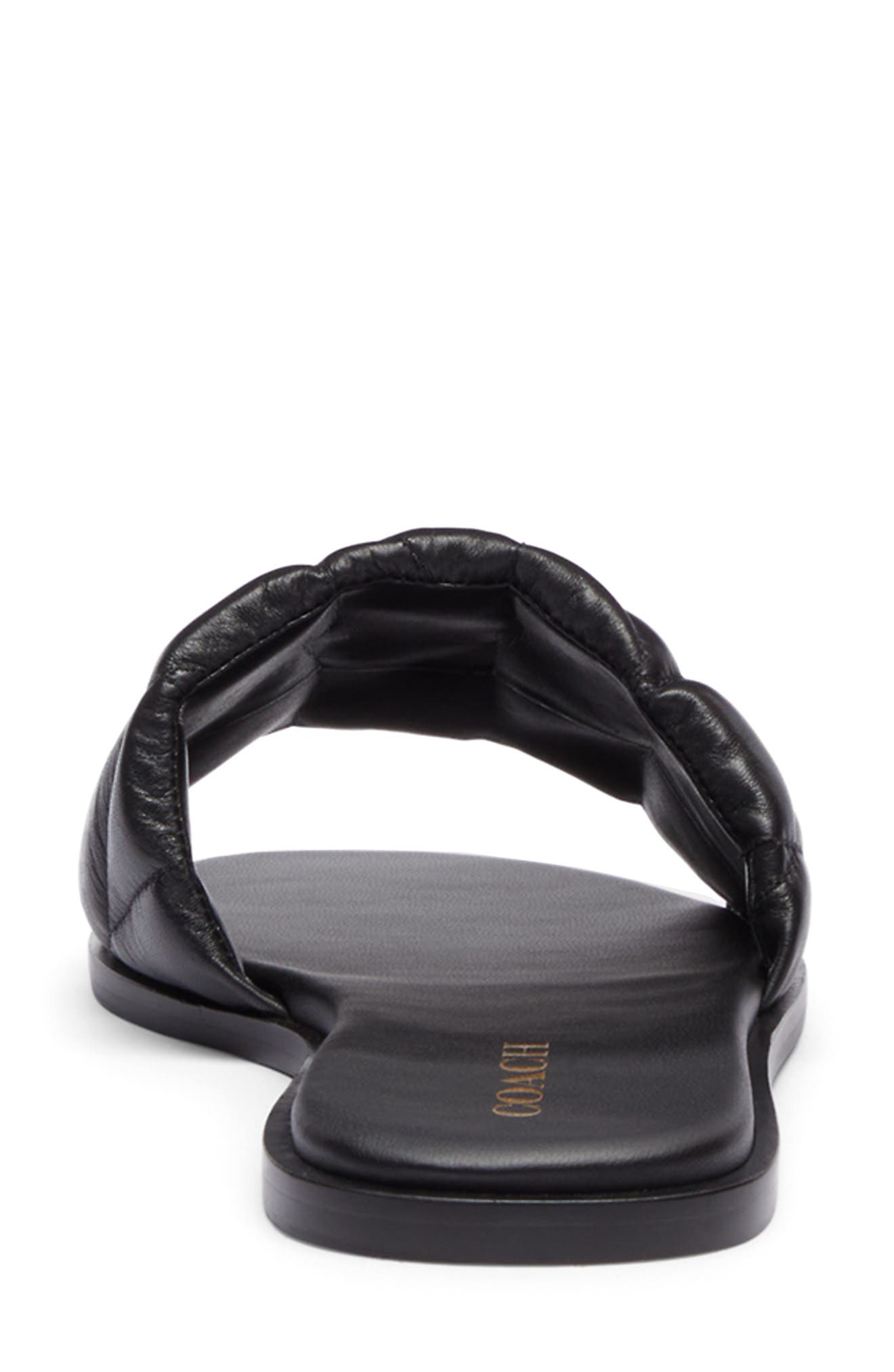 COACH Quilted Flat Slide Sandal, Alternate, color, 