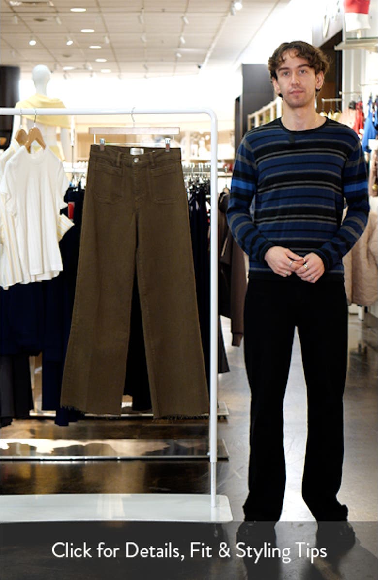 Le Slim Palazzo Modernist Pocket Wide Leg Jeans, sales video thumbnail