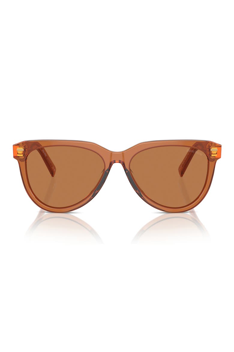56mm Phantos Sunglasses, Alternate, color, CARAMEL