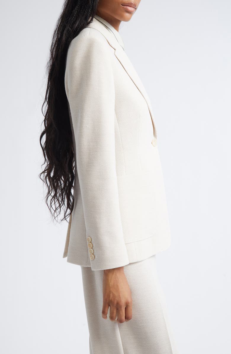 Max Mara Utilita Virgin Wool Blazer, Alternate, color, Ivory