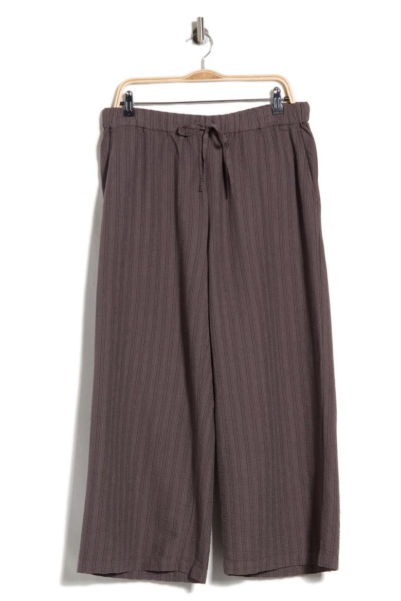 Stripe Organic Cotton Blend Crop Wide Leg Pants, Main, color, RYE