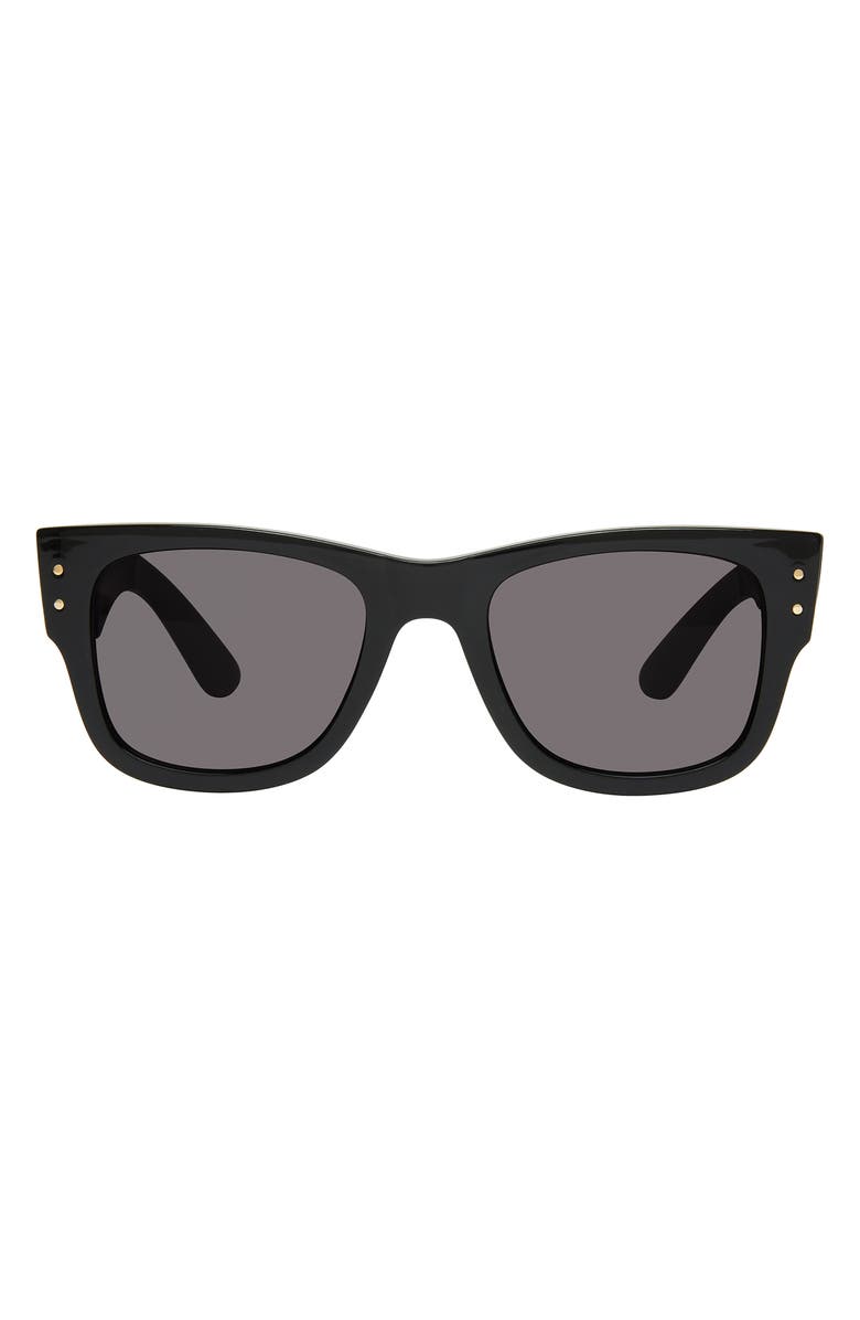 Kurt Geiger London 52mm Square Sunglasses, Main, color, Black/ Solid Smoke