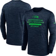 Nike Men's Nike College Navy Seattle Seahawks Sideline Velocity Performance Long Sleeve T-Shirt