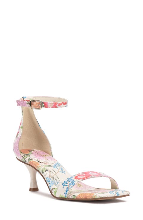 Vinkely Square Toe Kitten Heel Sandal (Women)