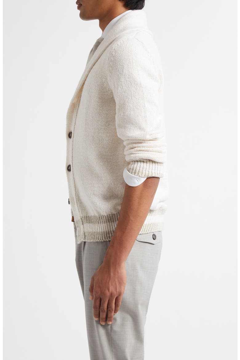 Shawl Collar Cardigan, Alternate, color, WHITE SAND AND WHITE