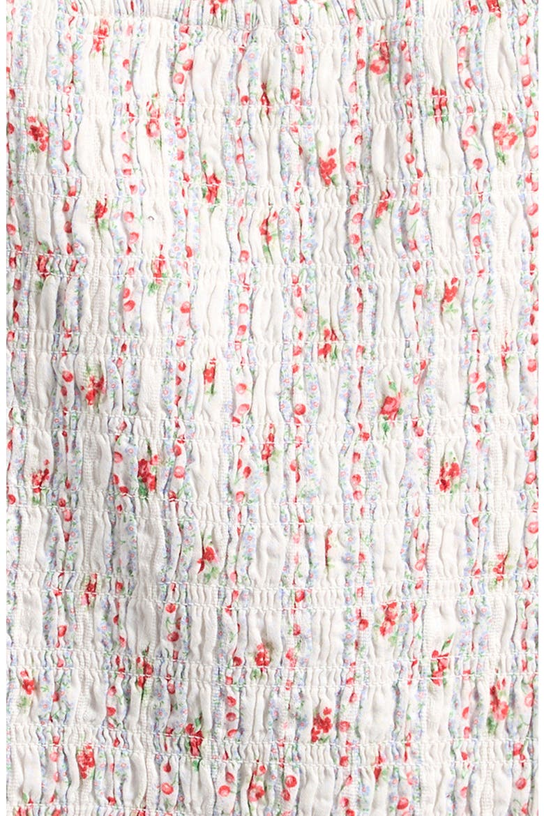 Caspia Floral Print Smock Top, Alternate, color, POPPY RED
