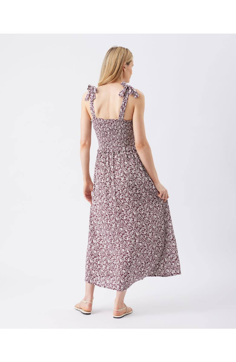 Ripe Maternity Dana Shirred Dress, Alternate, color, Maroon / White