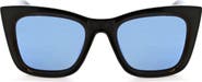 Hurley 50mm Chunky Square Polarized Sunglasses