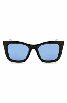 Hurley 50mm Chunky Square Polarized Sunglasses
