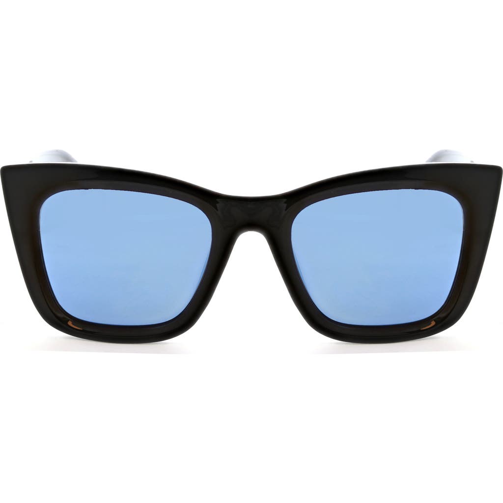 Hurley 50mm Chunky Square Polarized Sunglasses In Black