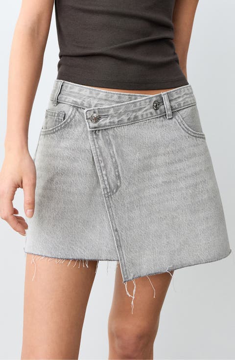 Crossover Denim Miniskort