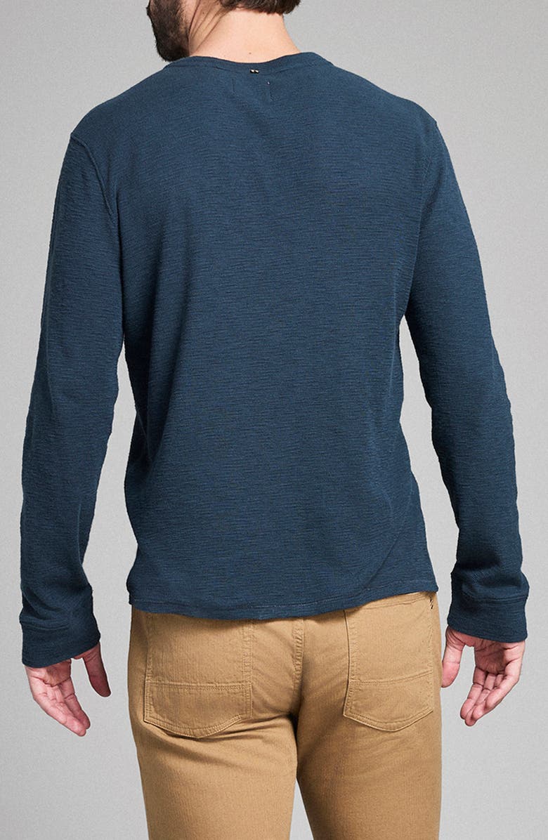 Billy Reid Slub Tuck Henley, Alternate, color, Carbon Blue