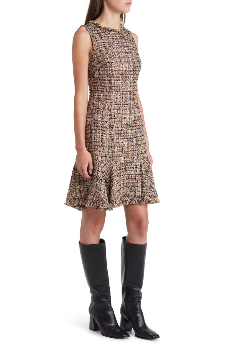 Reilly Tweed Sheath Dress, Alternate, color, GOLDEN BROWN