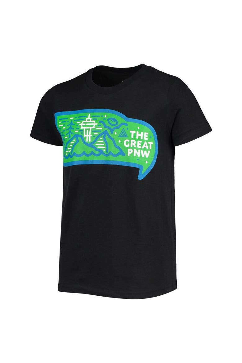 Youth THE GREAT PNW Black Seattle Seahawks United T-Shirt, Alternate, color, Black
