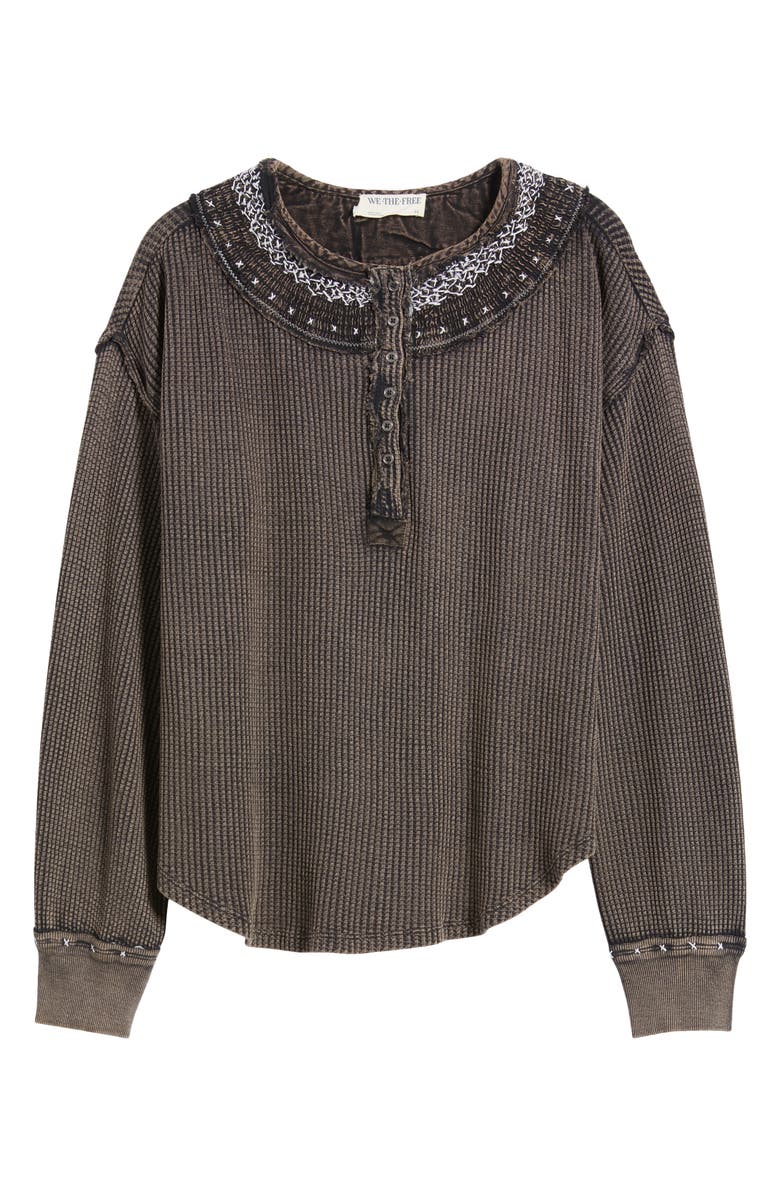 Free People Holly Embroidered Henley, Alternate, color,