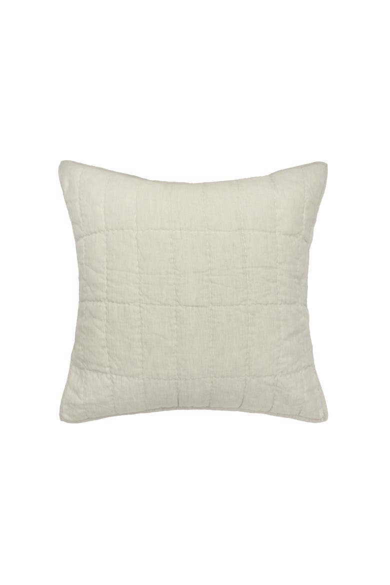 Odine Natural Euro Pillow Sham, Main, color, Beige
