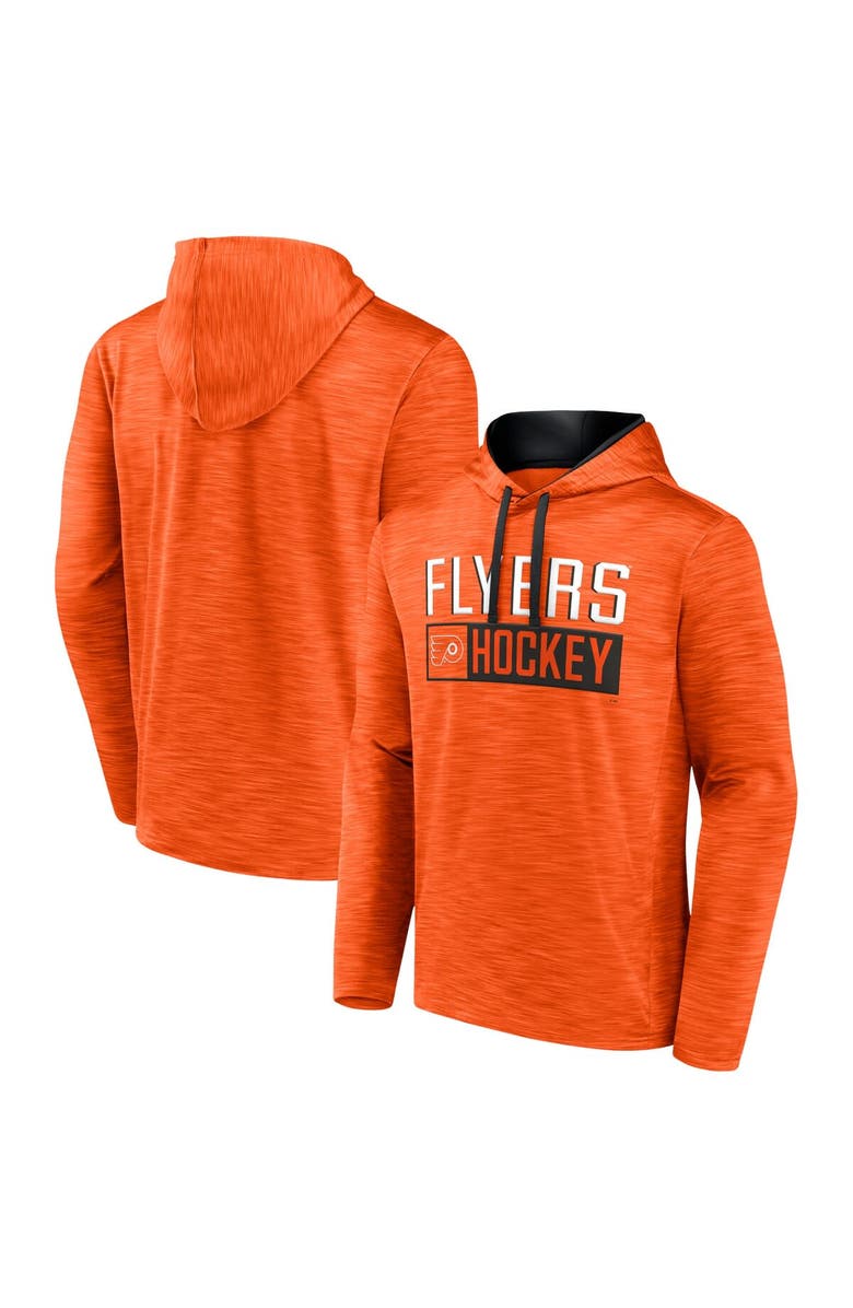 FANATICS Men's Fanatics Branded Heather Orange Philadelphia Flyers Close Shave Pullover Hoodie, Alternate, color,