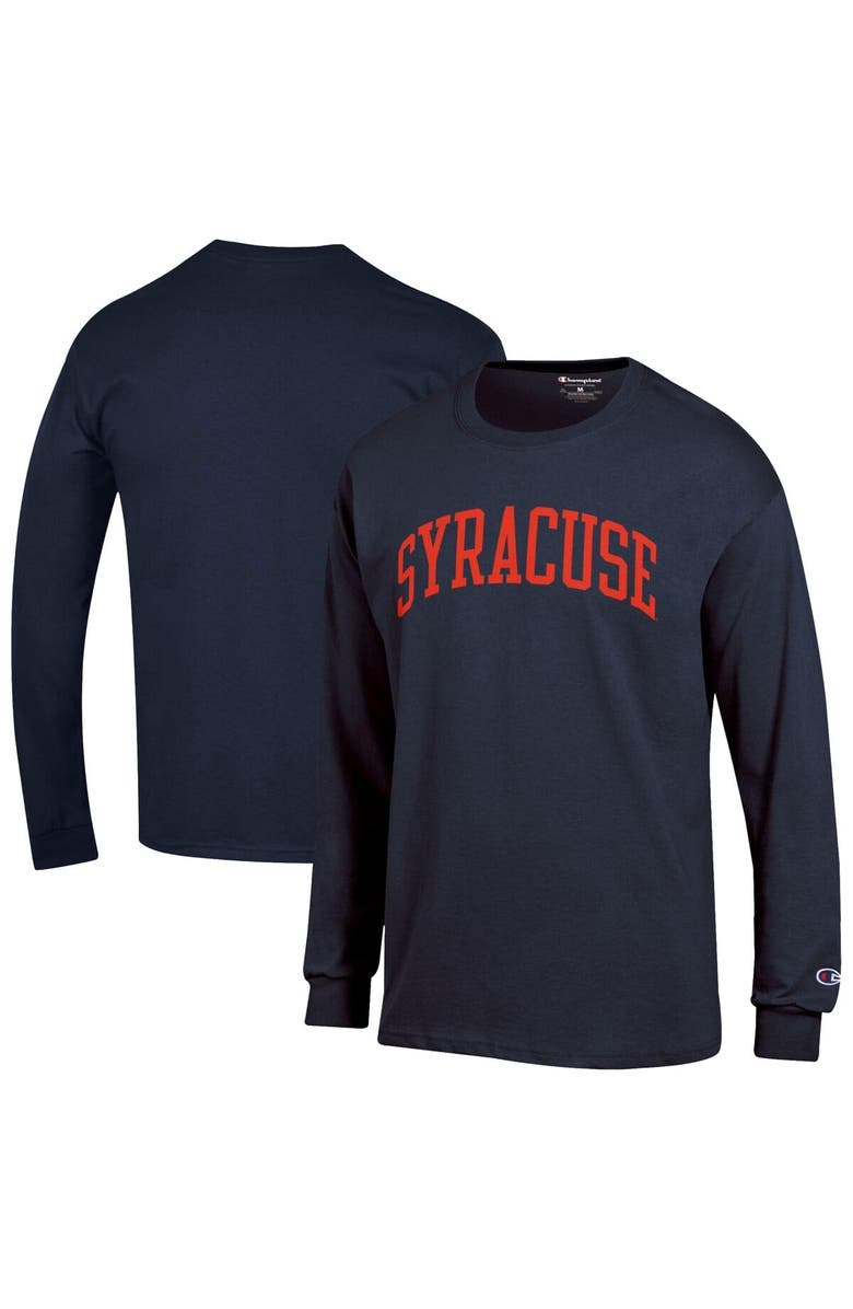 Champion Men's Champion Navy Syracuse Orange Basic Arch Long Sleeve T-Shirt, Main, color, Navy