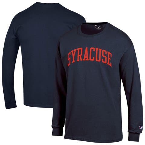 Men's Champion  Navy Syracuse Orange Basic Arch Long Sleeve T-Shirt