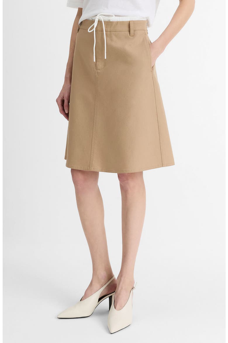 Double Waist Drawstring Skirt, Main, color, SANDBAR