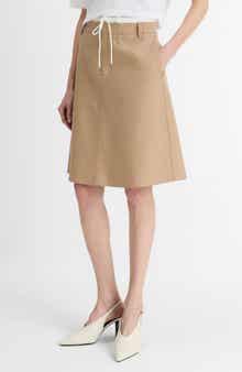 Vince Double Waist Drawstring Skirt