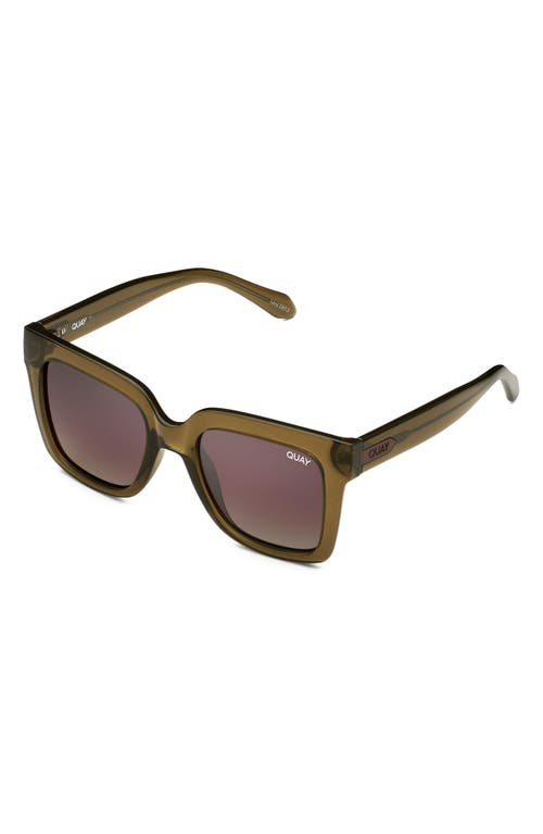 Quay Icy 47mm Gradient Square Sunglasses In Green/brown