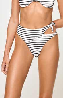 LSPACE Jack Bitsy Cutout High Waist Bikini Bottoms
