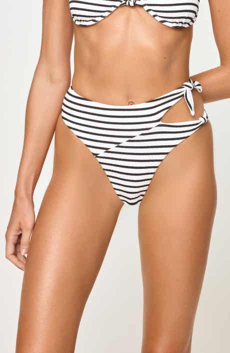 LSPACE Jack Bitsy Cutout High Waist Bikini Bottoms