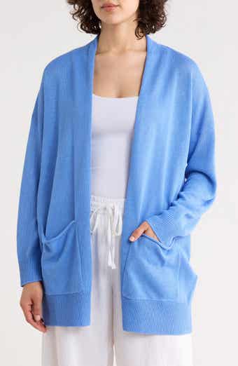Eileen Fisher Patch Pocket Organic Linen & Organic Cotton Cardigan