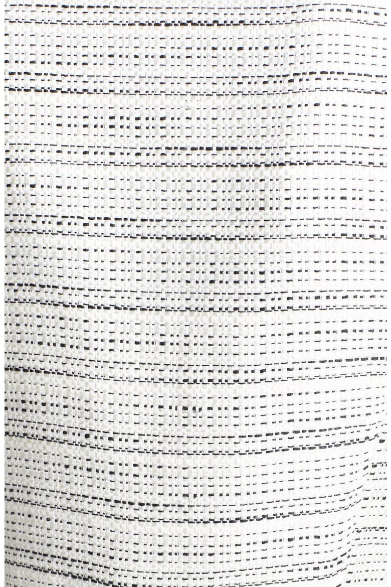 Ruffle Back Tweed Jacket, Alternate, color, WHITE/ BLACK