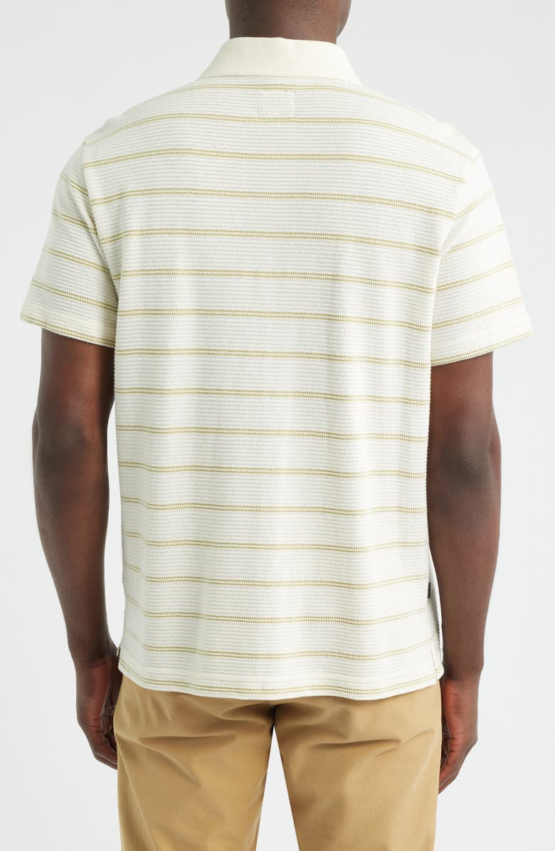 DARK SEAS Shayne Short Sleeve Cotton Knit Button-Up Shirt, Alternate, color, Off White