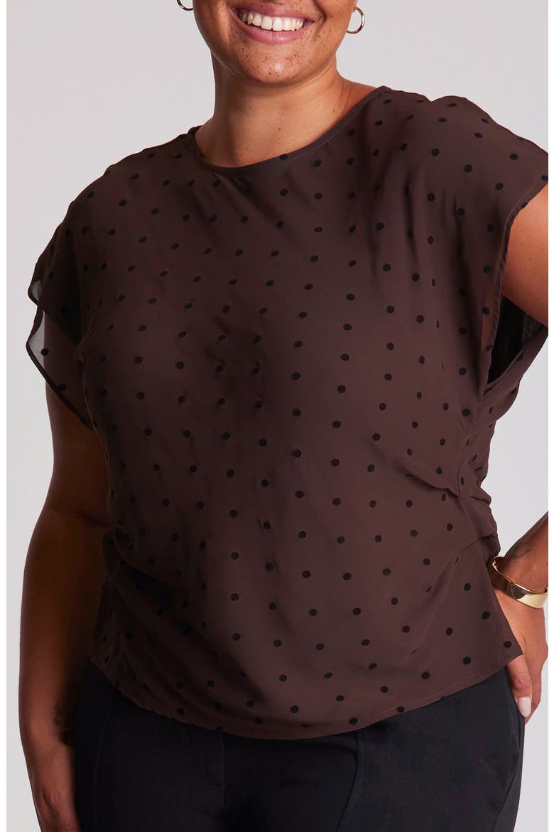 Sable Polka Dot Top, Alternate, color, COCO POLKA