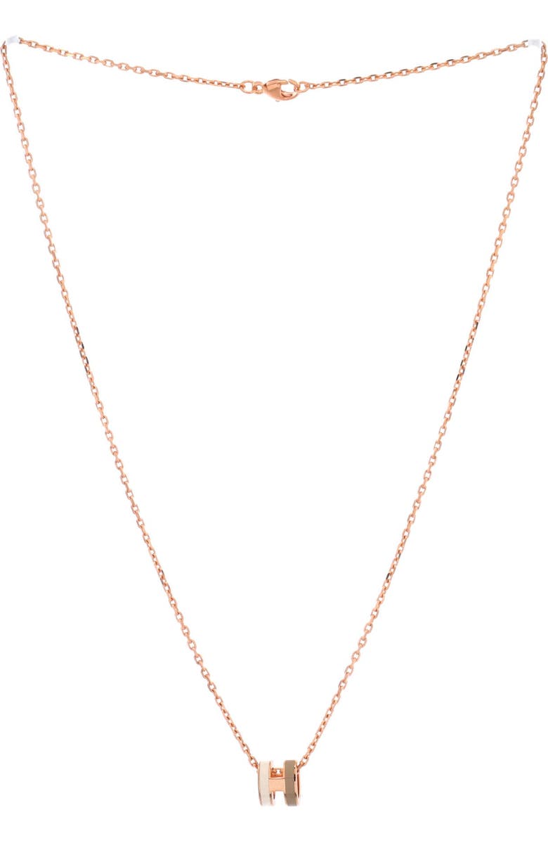 Pre-Owned Hermes Pop H Pendant Chain Necklace Metal and Enamel Mini, Alternate, color, Neutral