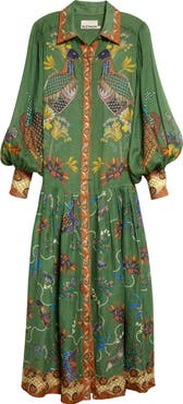 ALEMAIS Birdie Belted Long Sleeve Shirtdress